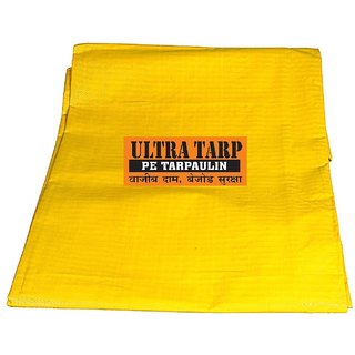 UltraTarp PE Tarpaulin (18 ft x 30 ft) - 200 GSM Yellow 100 Pure Virgin UV Treated