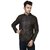 Demind Brown PU Leather casual plain Jacket for men, Boy