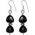 Black Obsidian Beads Dangle Earrings