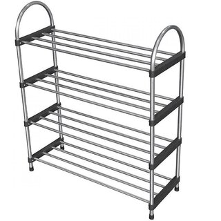 Foldable Stainless Steel Shoe Rack - 4Layer