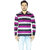 DEPLO Purple-Black V Neck Men's Sweater