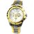Japan Round Dail Gold And Silver Metal StrapMens Quartz Watch For Men