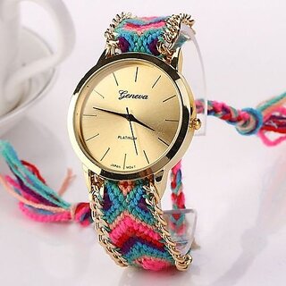 5star Hand made Round Dial Multicolor Analog Watch For Women