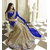 Blue Lycra Georgette Embroidery Designer Saree with Blouse