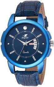 Espoir Analogue Blue Dial Day And Date Men'S Boy'S Watch - Harley0507