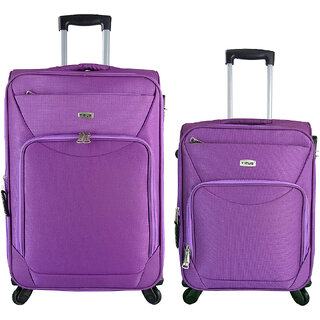 Timus Upbeat Spinner Wine 55  65 Cm 4 WheelTrolley Expandable Cabin And Check-In Luggage-24 Inch (Purple)