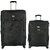 Timus Upbeat Spinner Black 55  75 cm 4 Wheel Strolley Suitcase SET OF 2 Expandable   Cabin and Check-in Luggage - 28 inch (Black)