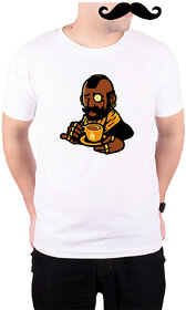 Mooch Wale Cool Mr T With Tea  White Quick-Dri T-shirt For Men