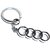 OMCY Imported Pair of Audi Chrome Ring Key Chain Car / Bike Keyring Audi Design Key Chain
