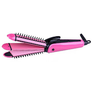 Buy 3 in 1 Hair Care Curler Curl Curling Iron Rod Brush Styler Straightener  40W -11 Online - Get 26% Off