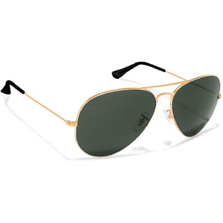 Adam Jones Green  Gold Medium Full Rim Aviator Metal Unisex Sunglasses