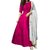 Dwarkesh fashion pink tafeta silk anarkali gown (Pink tamli)