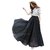 Raabta Fashion Black Plain Flared Skirt for Women