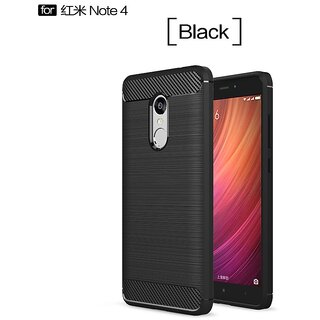                       Redmi Note 4 Soft Silicon Cases - Black                                              