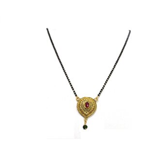                       Oval Shape Stone Mangalsutra                                              