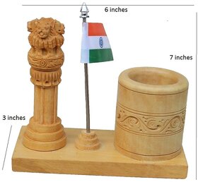 Agarwal Trading Corporation Pink City Jaipur Unique Traditional Wooden Handmade Handicraft Ashok stambh with decorative