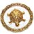 Agarwal Trading Corporation Oxidized Golden Metal Tortoise on Glass Plate For Good Luck feng shui Gift Item For Vaastu H
