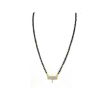                       Black Beads Jhula Pendant Mangalsutra                                              