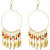 Gold Plated Earring With Multicolor Beads by Sparkling Jewellery