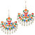 Silver Plated Multicolor Tribal Afgani Earring by Meia