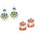 Meia Multicolor Party Wear Silver Plated Hangings Alloy Designer Earring