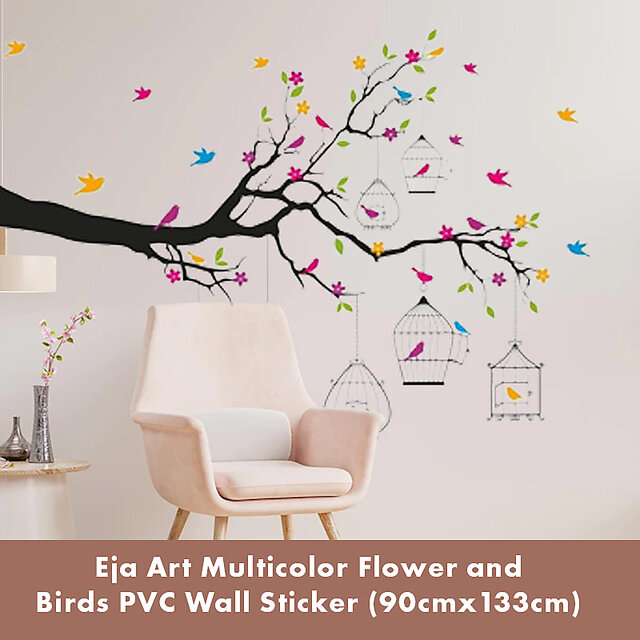 Buy Pvc Wall Stickers Beautiful Birds On Tree at 17% OFF by Print Mantras