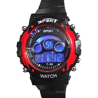 Sport Black Silicon Digital Watch