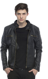 Emblazon Men's Black Casual Jacket