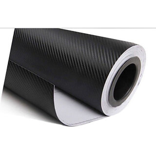 Universal 12x24 3D Black Carbon Fiber Vinyl Car Wrap Sheet Roll Film Sticker Decal for Car & Bike