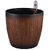 Minerva Naturals Self Watering Planter 5.5'' Wooden texture finish (Pack Of 2)