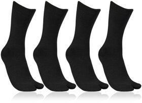 Women's Fine Woolen Black 4 Pair Thumb Socks