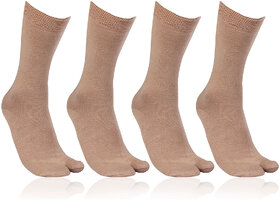 Women's Fine Woolen Fawn 4 Pair Thumb Socks