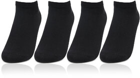 Womens Cotton Black Secret Length 4 Pair of  Formal Socks