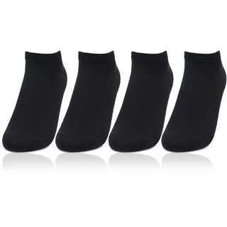 Womens Cotton Black Secret Length 4 Pair of  Formal Socks