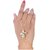 Lucky Jewellery Elegant White Color Gold Plated Finger Ring Bracelet Hand Harness Hathphool For Girls  Women