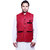 DEPLO Red Cotton Men's Nehru Jacket