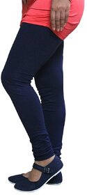 Stylobby Navy Blue Cotton Lycra Leggings