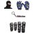 Combo Pack For Fox Knee  Elbow Guard +Gloves Blue-XL+Face Mask With Key Chain