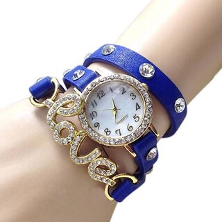 Bracelet Design Rose gold and White Strap Analog Watch For Girls-seedfund.vn