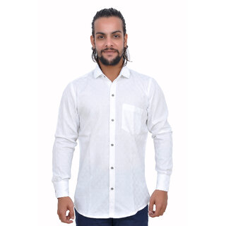 Gloria White Slim Fit Cotton Men's Shirt