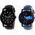 HRV KJR-9,6 Round Black And Blue Dial Analog Watch Combo for Men