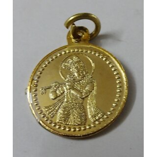                       Beautiful Golden Plated Lord Krishna Pendent                                              