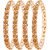 Asmitta Fabulous Gold Plated LCT Stone Set Of 4 Bangles For Women