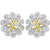 Asmitta Dazzling Heart Shape American Diamond Gold Plated Stud Earring For Women