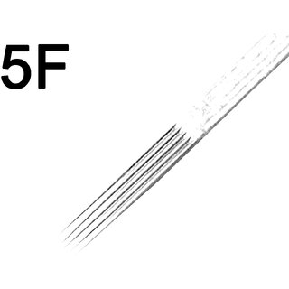                       MUMBAI TATTOO NEEDLES 5F FLAT LINER, SHADER  WITHOUT NIPPLE WHITE BOX (PACK OF 50)                                              