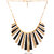 Minha Gold Plated Gold  Black Alloy Necklace Set For Women