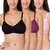 Women Multicolor Non Padded Cotton Bra (Pack of 3)