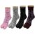 DDH Women 3 Pairs Cotton Ankle Length Thumb Socks (Multicolor)