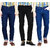 Masterly Weft Men's Pack of 3 Â Slim Fit Multicolor Jeans