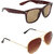 Zyaden Combo of Two Sunglasses- Pack of 2